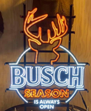 Busch season is always open neon sign