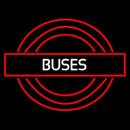 Buses Roundel Logo Handmade Art Neon Sign