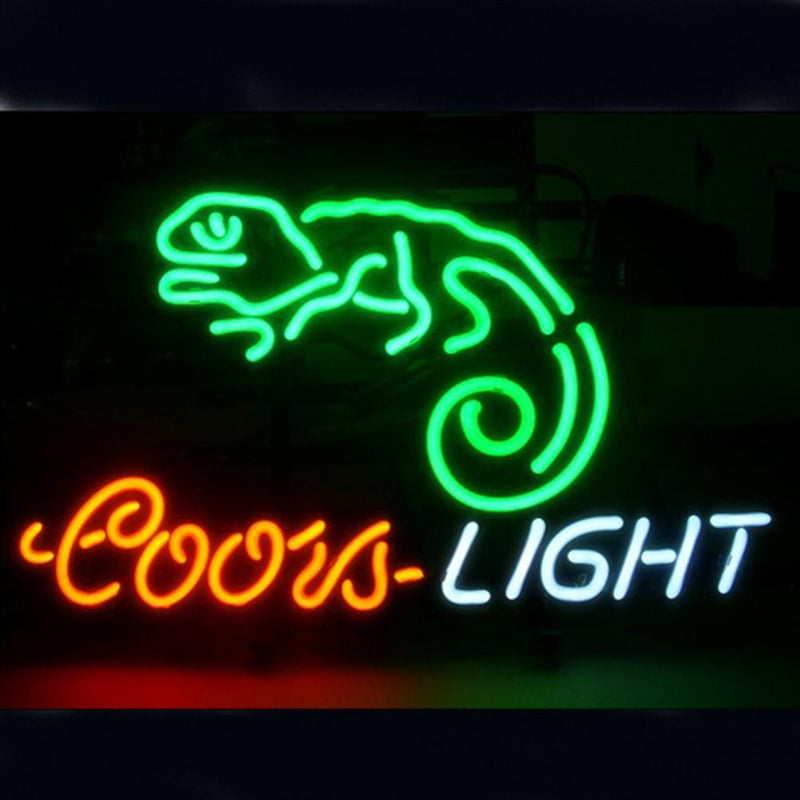 Professional  Coors Chameleon Beer Bar Open Neon Signs