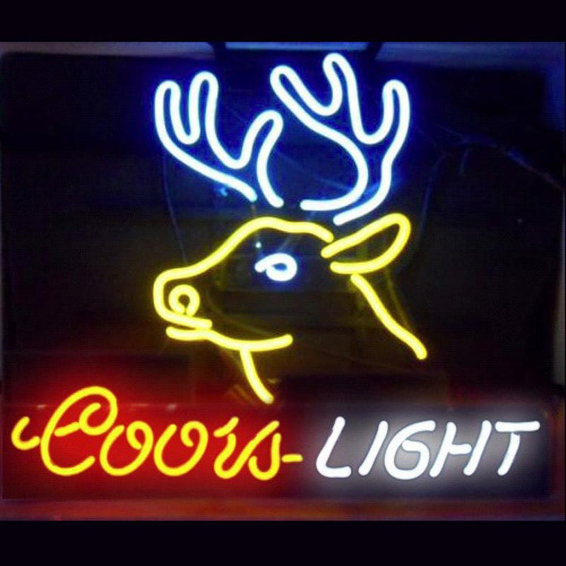Professional  Coors Deer Beer Bar Open Neon Signs