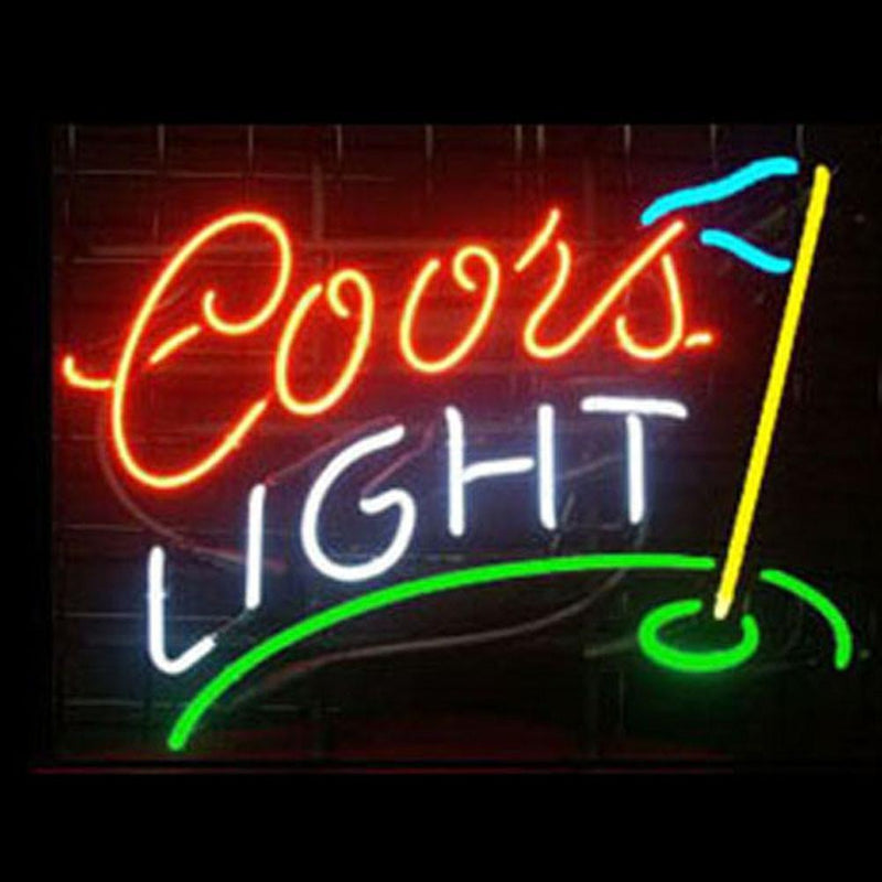 Professional Coors Golf Beer Bar Open Neon Signs