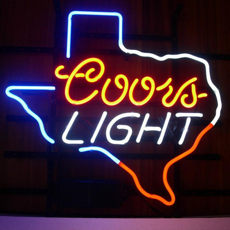 Professional  Coors Texas Beer Bar Open Neon Signs