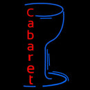 Cabaret With Wine Glass Handmade Art Neon Sign
