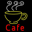Cafe With Coffee Mug Handmade Art Neon Sign