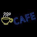 Cafe With Coffee Mug Handmade Art Neon Sign