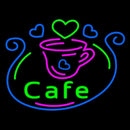 Cafe With Cup Handmade Art Neon Sign
