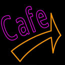 Cafe With Red Arrow Handmade Art Neon Sign