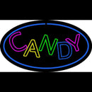 Candy Oval Blue Handmade Art Neon Sign