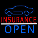 Car Logo Red Insurance Open Handmade Art Neon Sign