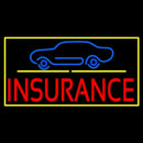 Car Logo Yellow Line Insurance With Border Handmade Art Neon Sign