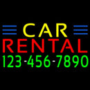 Car Rental With Phone Number Handmade Art Neon Sign