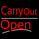 Carry Out Open Handmade Art Neon Sign