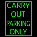 Carry Out Parking Only Handmade Art Neon Sign