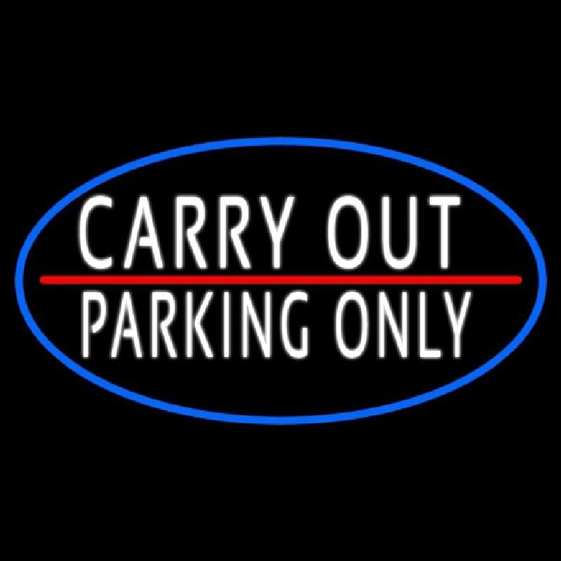 Carry Out Parking Only Handmade Art Neon Sign