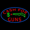 Cash For Guns Blue Border Handmade Art Neon Sign