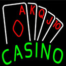 Casino Poker Hand Handmade Art Neon Sign
