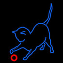Cat Play With Ball Handmade Art Neon Sign