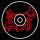 Cd With Dancing Couple Handmade Art Neon Sign