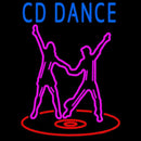 Cd With Dancing Couple Handmade Art Neon Sign