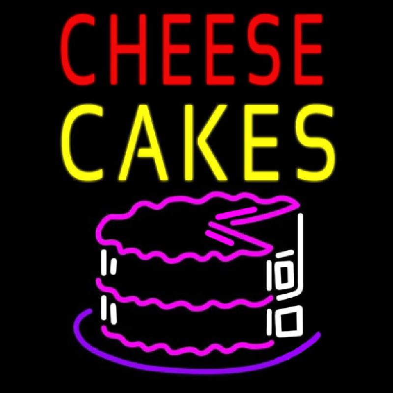 Cheese Cakes Handmade Art Neon Sign