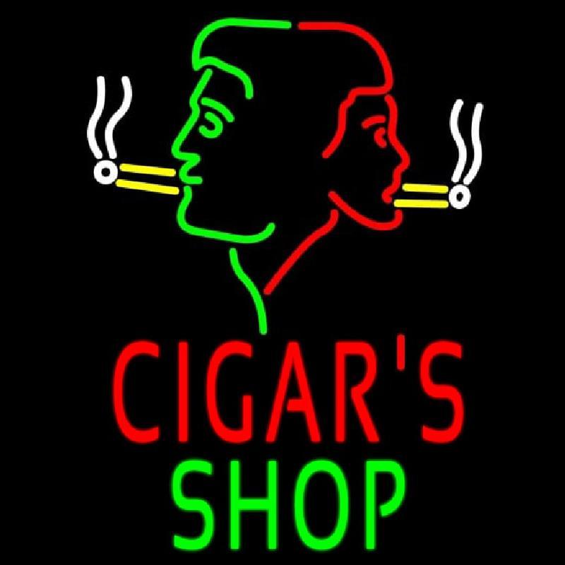 Cigars Shop With Logo Handmade Art Neon Sign