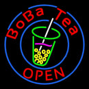 Circle Boba Tea Handmade Art Neon Sign