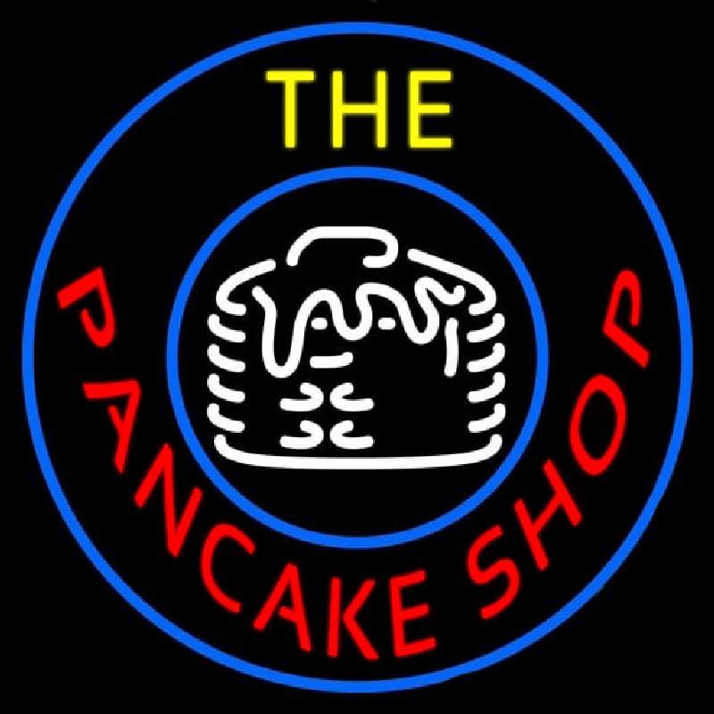Circle The Pancake Shop Handmade Art Neon Sign