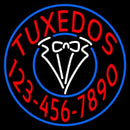 Circle Tuxedos With Phone Number Handmade Art Neon Sign