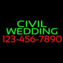 Civil Wedding With Phone Number Handmade Art Neon Sign