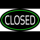 Closed Oval Green Handmade Art Neon Sign