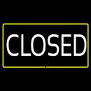 Closed Rectangle Yellow Handmade Art Neon Sign