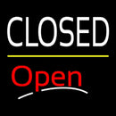 Closed Script2 Open Yellow Line Handmade Art Neon Sign