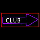 Club With Arrow Handmade Art Neon Sign
