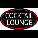 Cocktail Lounge Oval With Red Border Handmade Art Neon Sign