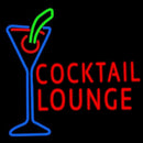 Cocktail Lounge With Martini Handmade Art Neon Sign