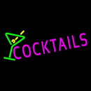 Cocktail with Green Cocktail Glass Handmade Art Neon Sign