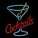Cocktails Martini Glass Logo Handmade Art Neon Sign