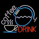 Coffee Drink Logo Handmade Art Neon Sign