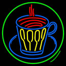 Coffee Glass With Spoon Handmade Art Neon Sign