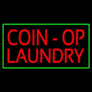 Coin Op Laundry Green Border Handmade Art Neon Sign