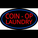 Coin Op Laundry Oval Blue Handmade Art Neon Sign