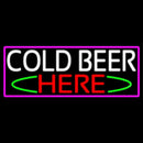 Cold Beer Here With Pink Border Handmade Art Neon Sign