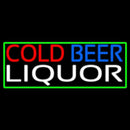 Cold Beer Liquor With Green Border Handmade Art Neon Sign