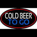 Cold Beer To Go Oval With Red Border Handmade Art Neon Sign