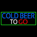 Cold Beer To Go With Green Border Handmade Art Neon Sign