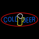 Cold Beer With Mug In Between Handmade Art Neon Sign