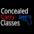 Concealed Carry Classes Handmade Art Neon Sign