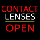 Contact Lenses Block Open Yellow Line Handmade Art Neon Sign