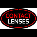 Contact Lenses Oval Red Handmade Art Neon Sign