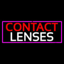 Contact Lenses Rectangle Pink Handmade Art Neon Sign